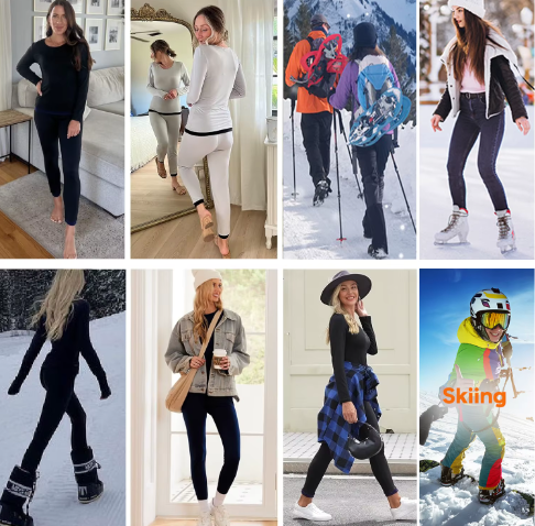 Dames Thermisch Ondergoed Set – 2-Delig Ultra Zacht, Warm en Comfortabele Basislaag