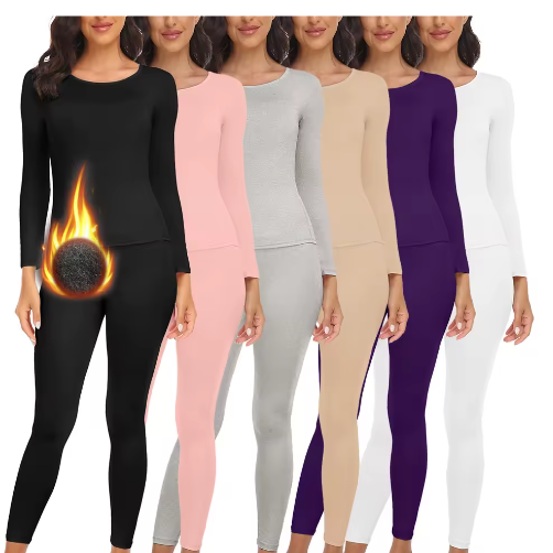 Dames Thermisch Ondergoed Set – 2-Delig Ultra Zacht, Warm en Comfortabele Basislaag