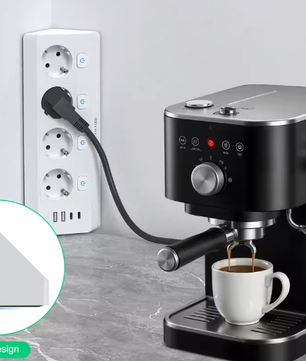 Desktop Stekkerdoos met USB en Individuele Schakelaars – 2 m Verlengsnoer
