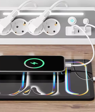 Stekkerdoos met 4 Stopcontacten, USB en Type-C met Schakelaar