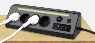 Stekkerdoos met 4 Stopcontacten, USB en Type-C met Schakelaar