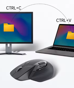 Ergonomische Multi-Device Draadloze Muis – Oplaadbaar, Bluetooth en 4000 DPI Precisie