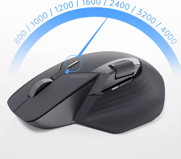 Ergonomische Multi-Device Draadloze Muis – Oplaadbaar, Bluetooth en 4000 DPI Precisie
