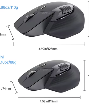 Ergonomische Multi-Device Draadloze Muis – Oplaadbaar, Bluetooth en 4000 DPI Precisie
