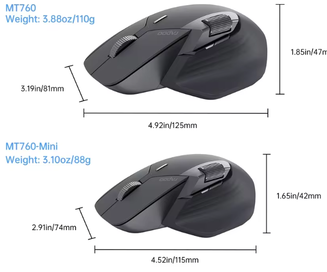 Ergonomische Multi-Device Draadloze Muis – Oplaadbaar, Bluetooth en 4000 DPI Precisie