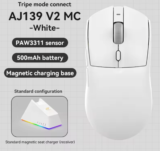 Lichtgewicht Draadloze Gaming Muis 1000Hz – 12.000 DPI Precisie voor PC en Console