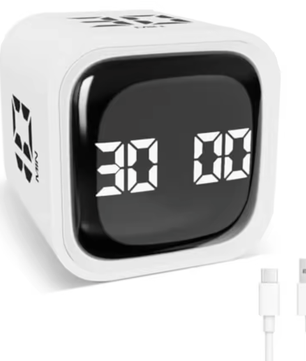 Digitale Kubus Timer met Zwaartekrachtsensor – Pomodoro Countdown Timer met Verstelbaar Volume