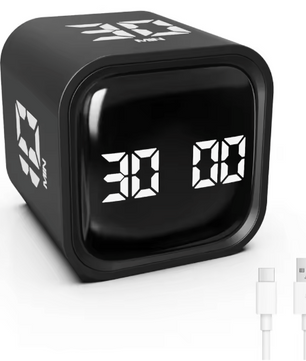 Digitale Kubus Timer met Zwaartekrachtsensor – Pomodoro Countdown Timer met Verstelbaar Volume