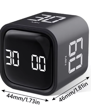 Digitale Kubus Timer met Zwaartekrachtsensor – Pomodoro Countdown Timer met Verstelbaar Volume