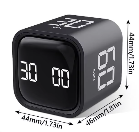 Digitale Kubus Timer met Zwaartekrachtsensor – Pomodoro Countdown Timer met Verstelbaar Volume