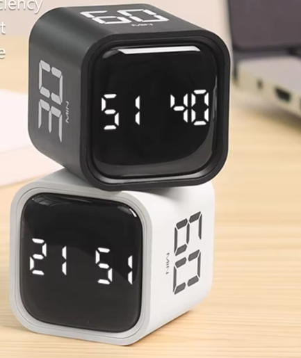 Digitale Kubus Timer met Zwaartekrachtsensor – Pomodoro Countdown Timer met Verstelbaar Volume