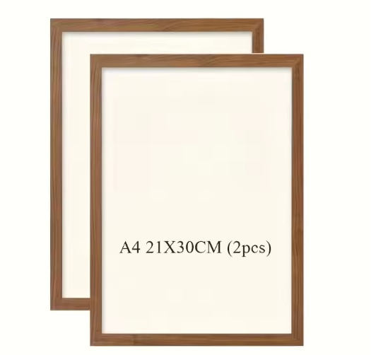 Set van 2 Houten Fotolijsten – Vintage Wandmontage Frames