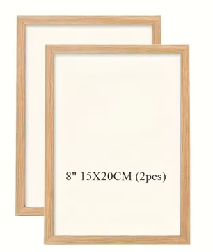 Set van 2 Houten Fotolijsten – Vintage Wandmontage Frames