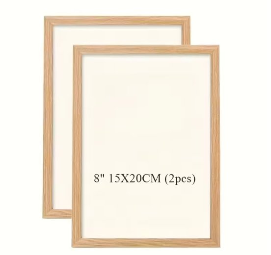 Set van 2 Houten Fotolijsten – Vintage Wandmontage Frames