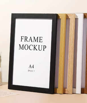 Set van 2 Houten Fotolijsten – Vintage Wandmontage Frames