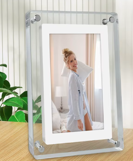 Acryl Digitale Fotolijst 5 Inch – IPS Scherm, Verticale Display met 4 GB Geheugen en Oplaadbare Batterij