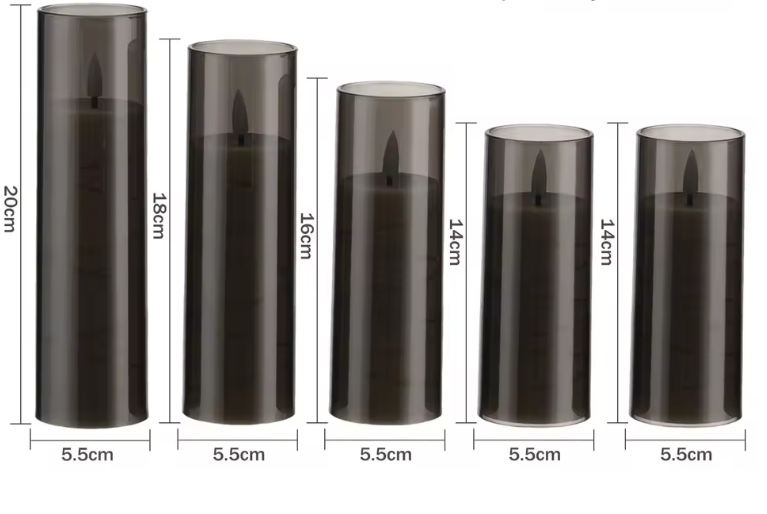 Set van 5 LED Vlamloze Kaarsen met Afstandsbediening – Sfeerverlichting met Timer