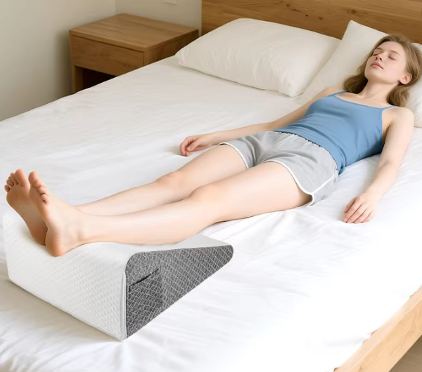 Ergonomisch Wigkussen van Traagschuim – Driehoekig Rug- en Slaapkussen