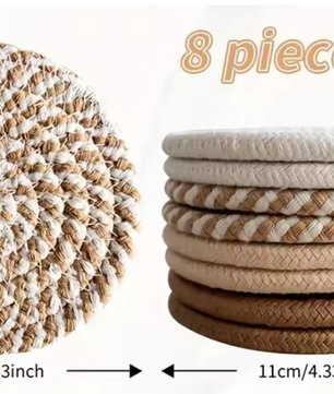 Onderzetters Set van 8 – Absorberende Drankonderzetters voor Tafel