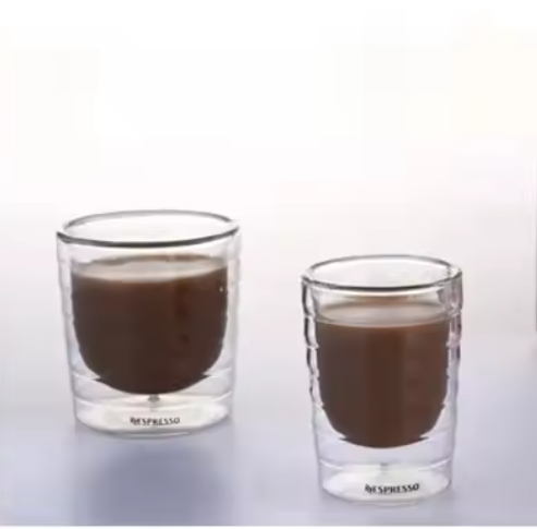 Dubbelwandige Glazen Koffiebeker – Handgemaakte Glas Mok voor Espresso, Thee en Dranken