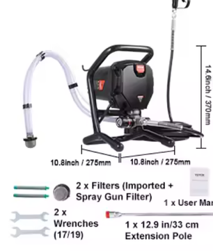 Airless Elektrische Verfspuit 3000 PSI – Verfspuitmachine voor Muren en Meubels