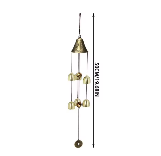 Grote Metalen Windgong met Klokken – Decoratieve Tuin Windgong voor Balkon en Buiten