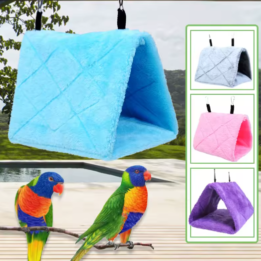 Pluche Vogel Hangmat Tent – Warm Vogelbed voor Papegaaien en Vogelkooien