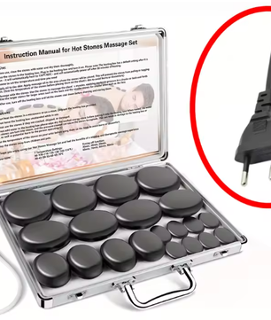 Hot Stone Massageset met Verwarming en Temperatuurregeling – Professionele Basalt Stenen voor Ontspanning en Spiertherapie