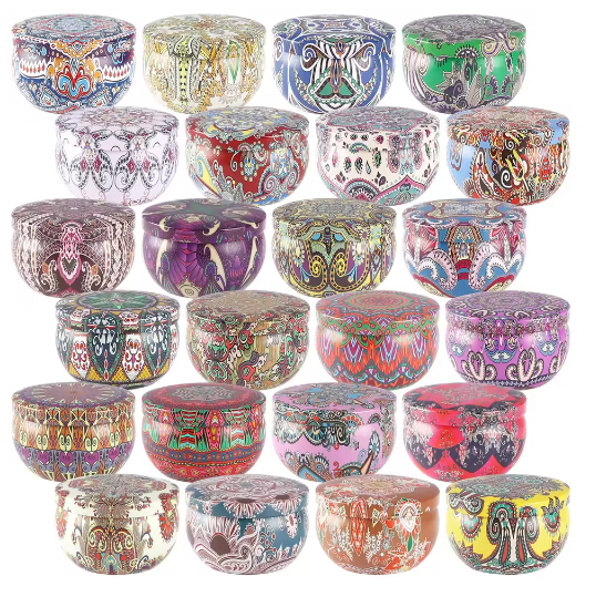 24-delige Klassieke Geurkaarsen Set – Sfeervolle Kaarsen in Glas voor Decoratie en Cadeau