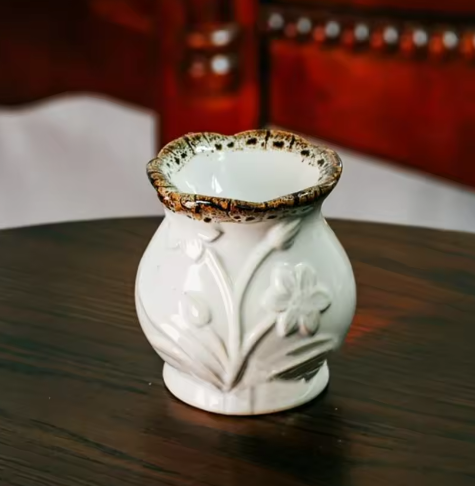 Retro Keramische Aromatherapiebrander – Crack Glaze Oliebrander voor Sfeervolle Decoratie en Geurverspreiding