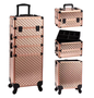 4-in-1 Rollende Make-up Trolley – Professionele Cosmetische Koffer met Grote Capaciteit en Afneembare Compartimenten