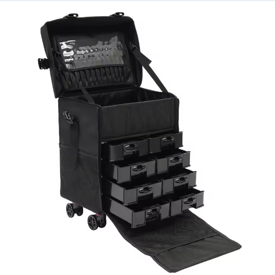 Multifunctionele Kapperstas met Wielen – Professionele Beauty Trolley met 8 Laden