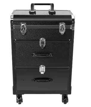 Rollende Make-up Koffer met 3 Laden – Professionele Beauty Trolley met Wielen