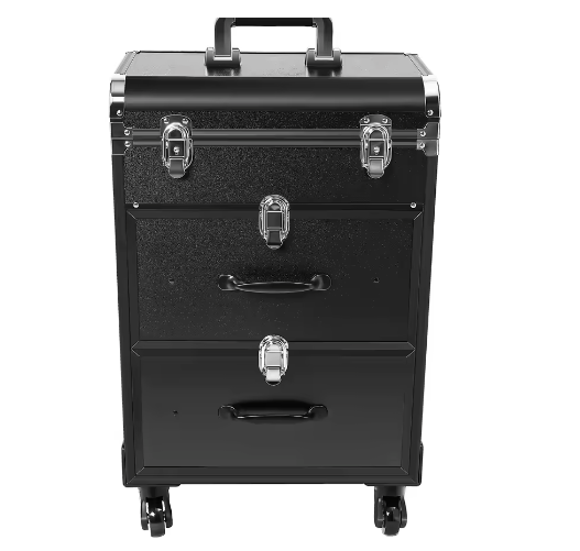 Rollende Make-up Koffer met 3 Laden – Professionele Beauty Trolley met Wielen