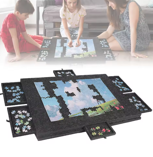 Puzzelbord met 6 Laden – Draagbare Puzzeltafel voor 1000 Stukjes