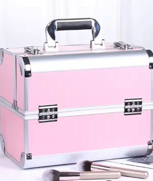 Aluminium Make-up Koffer – Draagbare Cosmetische Organizer met Handvat
