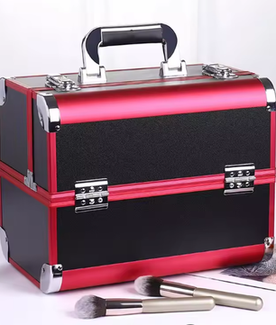 Aluminium Make-up Koffer – Draagbare Cosmetische Organizer met Handvat