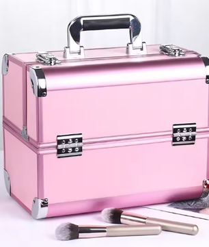 Aluminium Make-up Koffer – Draagbare Cosmetische Organizer met Handvat