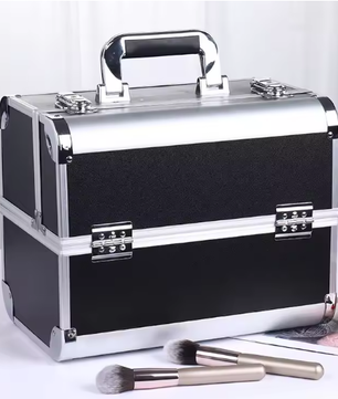 Aluminium Make-up Koffer – Draagbare Cosmetische Organizer met Handvat
