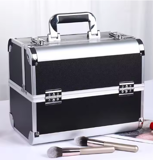 Aluminium Make-up Koffer – Draagbare Cosmetische Organizer met Handvat