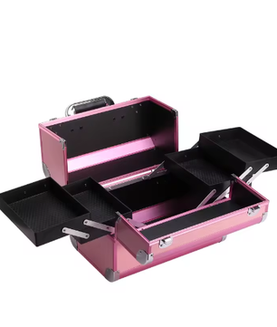 Aluminium Make-up Koffer – Draagbare Cosmetische Organizer met Handvat