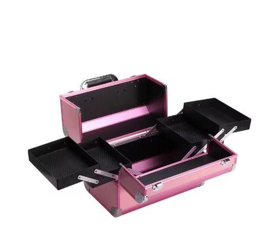 Aluminium Make-up Koffer – Draagbare Cosmetische Organizer met Handvat