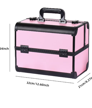 Aluminium Make-up Koffer – Draagbare Cosmetische Organizer met Handvat