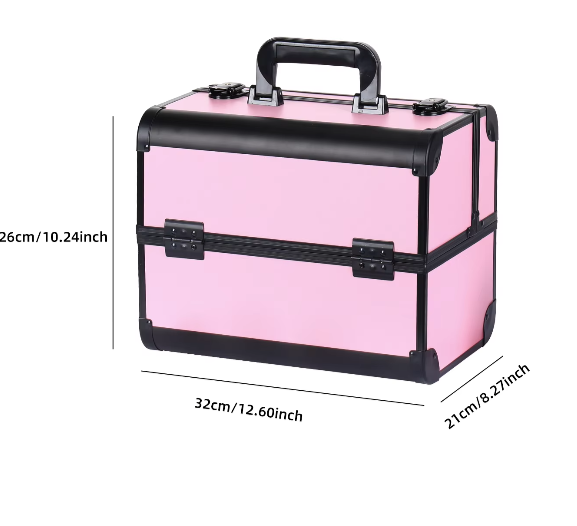 Aluminium Make-up Koffer – Draagbare Cosmetische Organizer met Handvat