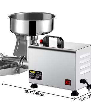 Elektrische Tomatenzeef 370W – Commerciële RVS Sausmaker met Hoge Capaciteit