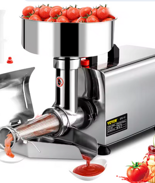 Elektrische Tomatenzeef 370W – Commerciële RVS Sausmaker met Hoge Capaciteit