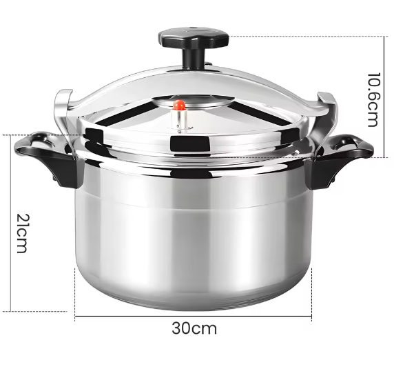 Aluminium Snelkookpan 3L/7L/9L/11L/15L – Gasgeschikt met Easy Lock Deksel en Explosieveilige Constructie