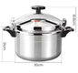 Aluminium Snelkookpan 3L/7L/9L/11L/15L – Gasgeschikt met Easy Lock Deksel en Explosieveilige Constructie