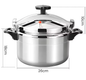 Aluminium Snelkookpan 3L/7L/9L/11L/15L – Gasgeschikt met Easy Lock Deksel en Explosieveilige Constructie