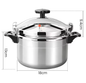 Aluminium Snelkookpan 3L/7L/9L/11L/15L – Gasgeschikt met Easy Lock Deksel en Explosieveilige Constructie